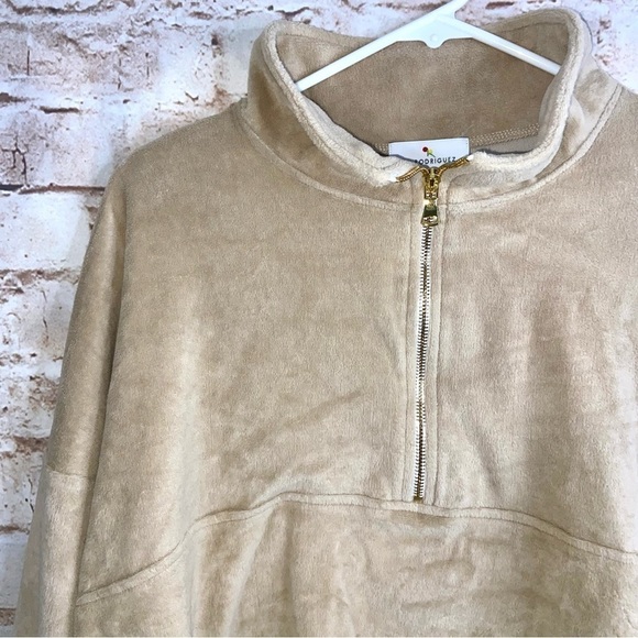 Gil Rodriguez Diana Terry Half-Zip Sweatshirt Size Small - Picture 3 of 8